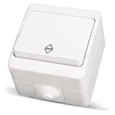 Gunsan IP54 2-Wege Schalter Wechselschalter Feuchtraum Aufputz Weiss (31793472)