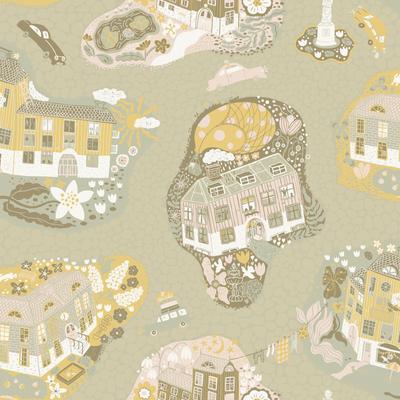 York Wallcoverings Staden Dark Blue Wallpaper