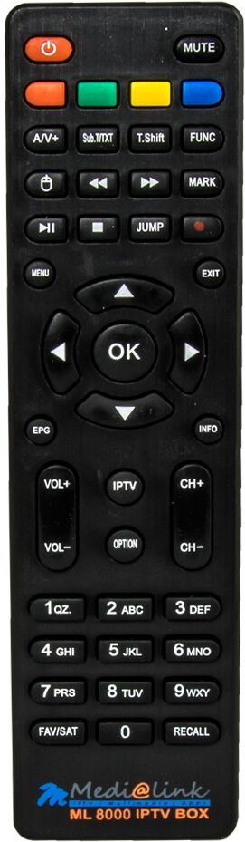MEDI@LINK Comando p/ Receptor IPTV ML8000 - MEDIALINK
