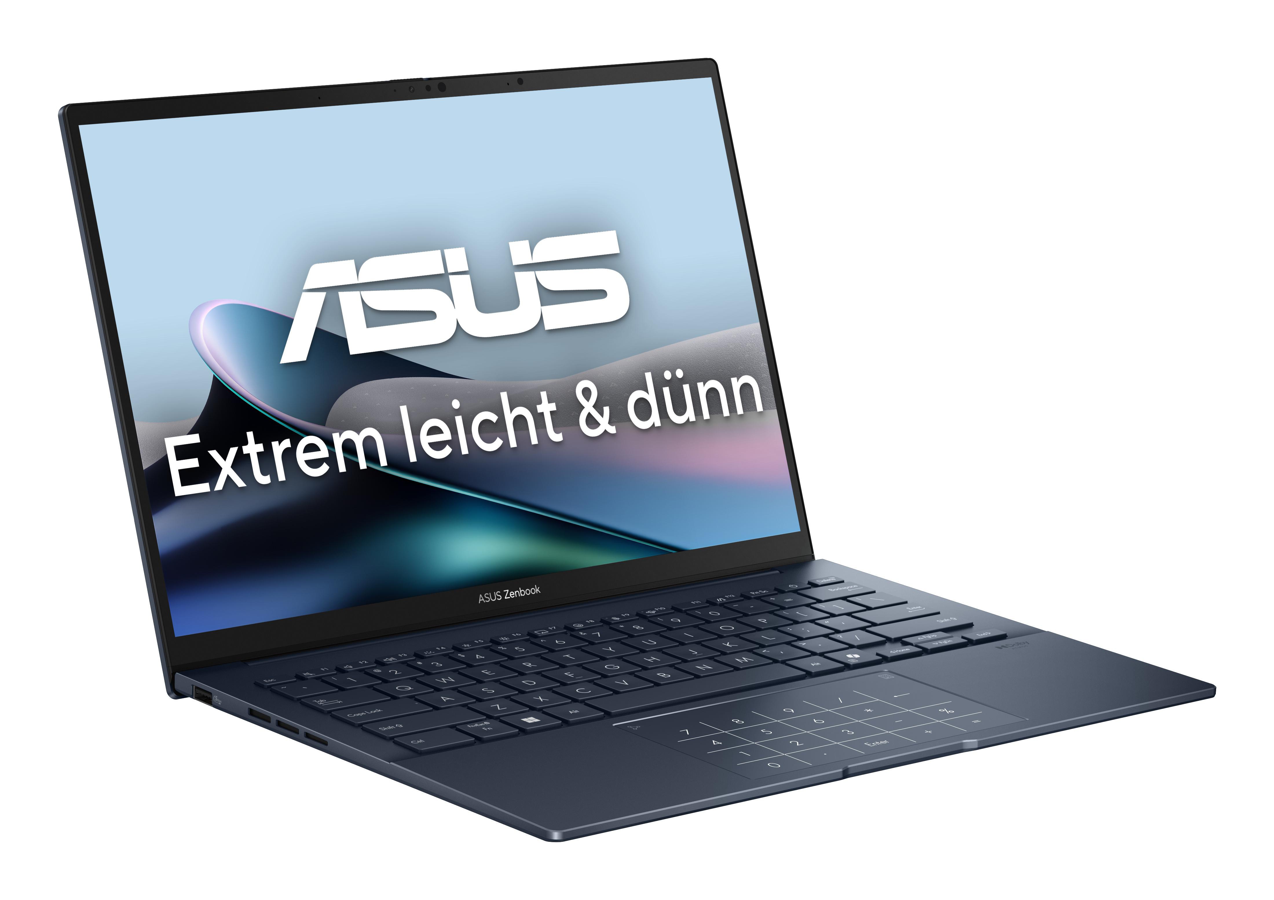 ASUS Zenbook 14 UX3405CA-QD1303W 14 Zoll Laptop Intel Core Ultra 7 255H 16 GB RAM 1 TB SSD Windows 11 Home Ponder Blue