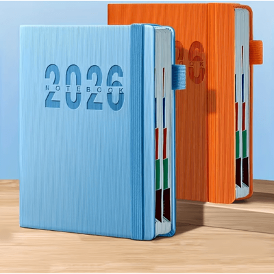 2026 Daily Planner Notebook 365 Day Time Management & Productivity Organizer 400 Pages blue