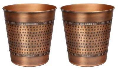 happimess Riley Hammered Steel Accent 2-Gallon Wastebasket