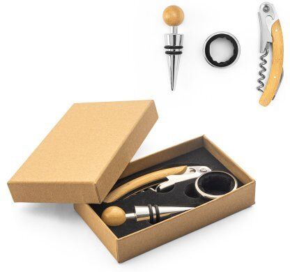 Savory. set da vino in bambù e acciaio inossidabile Personalizzate o neutre hi!dea™