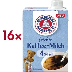 Bärenmarke 16x Kondensmilch 4% »Leichte Kaffee-Milch« 340g