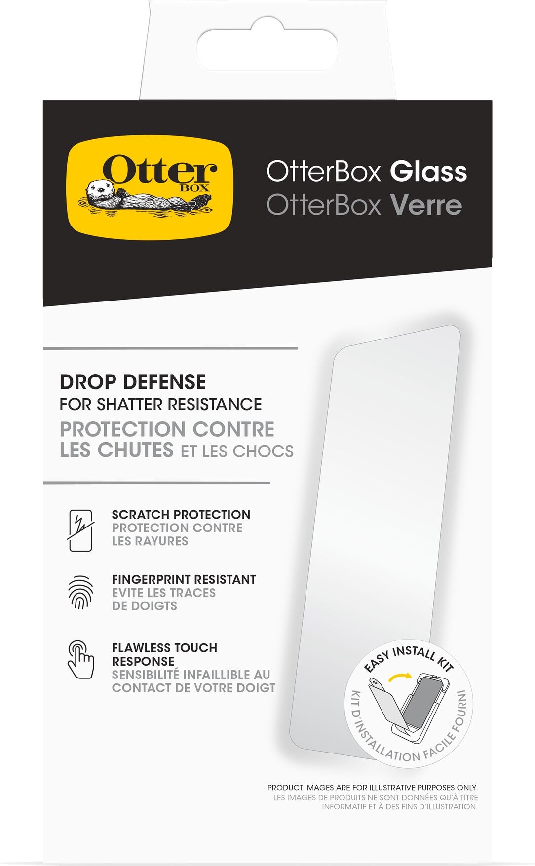 OTTERBOX Displayschutzglas "Glass", transparent, B:10,79cm H:2,14cm T:19,05mm, Displayfolien, Displayschutzfolie, Schutzfolie, Bildschirmschutz, kratz- & stoßfest, Displayschutzglas