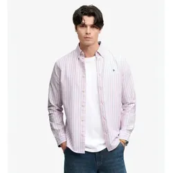 Superdry für Herren. M4011247A Rosa Preppy Oxford-Hemd (XXL), Lässig, Baumwolle, Klassisch, Langarm