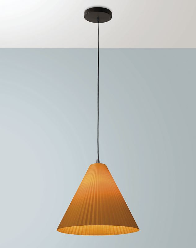 Fabas Luce Pendelleuchte Cone Schwarz Senffarbe 3758-40-367 8019282546160