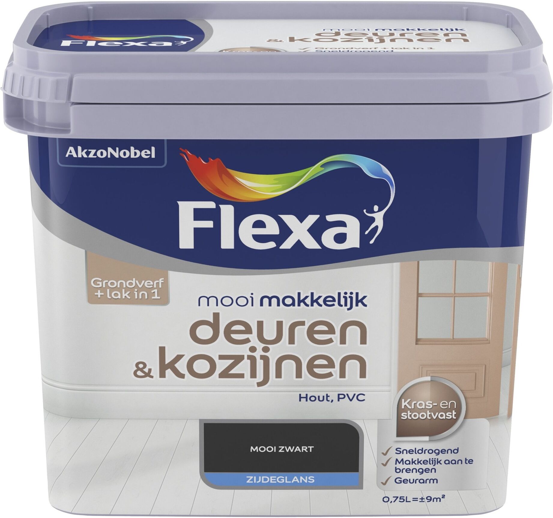 Flexa Mooi Makkelijk Deuren en Kozijnen - Zwart