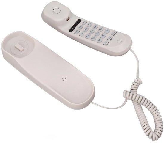Allecto Retro wandtelefoon met noodknop - Wit - Vintage design