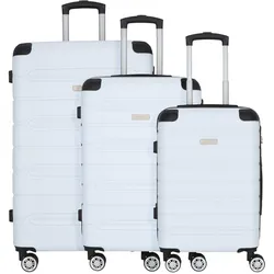 Nowi Rhodos 4 Rollen Kofferset 3-teilig, Koffer, Weiss