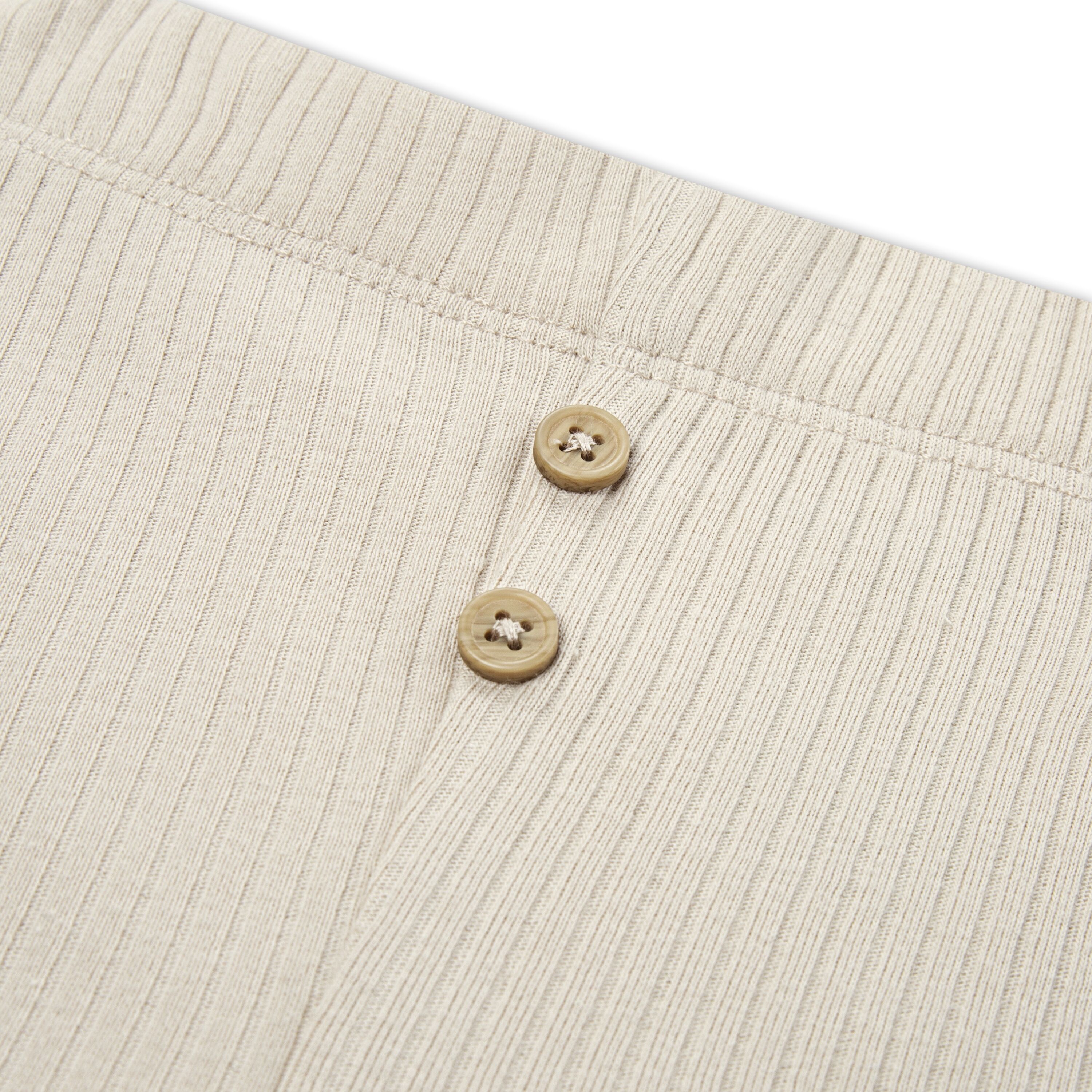 Jerseyhose HUGGIES BABYWEAR "HUGG 2PK BOTTOMS", Mädchen, Gr. 5 (80), N-Gr, beige (granola), Jersey, Obermaterial: 100% Baumwolle, unifarben, lang, Hosen Jerseyhose, in Rippstruktur granola 5 (80), N-Gr