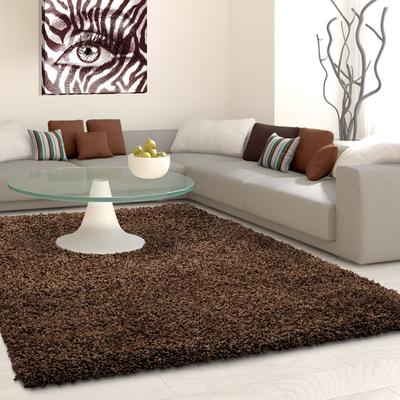 Hochflor-Teppich AYYILDIZ TEPPICHE "Life Shaggy 1500 , auch als Läufer und in Rund erhältlich", braun, B:60cm H:30mm L:110cm, Kunstfaser, Teppiche, Langflor, uni, große Farb- und Größenauswahl. Wohnzimmer, alle Räume