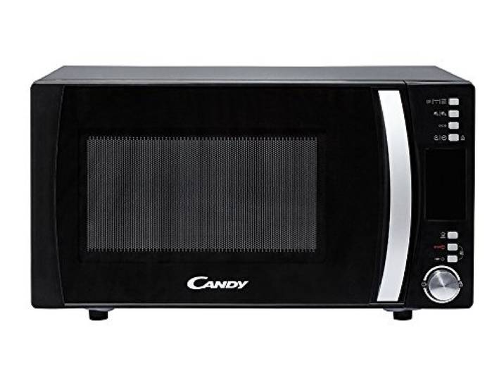 Candy COOKinAPP Mikrowelle mit Grill, 25 Liter, 900 W, 40 Programme, Simply-Fi-App, ECO-Funktion, Defrost-Programm, Child Lock, freie Installation, 51,3 x 42,9 x 30,7 cm, Schwarz - CMXG25DCB