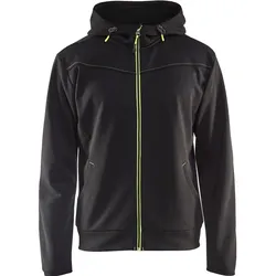 Kapuzen-Sweatjacke "3363" - L - schwarz/gelb
