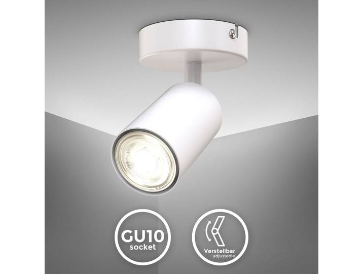 Wandlampe - schwenkbar, GU10 Fassung, max. 9W, weiß