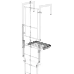Günzburger, Leiter + Gerüst, Ausstiegstritt Erweiterung Stahl verzinkt Breite 600 mm (60.50 cm)