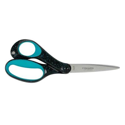 Edding Fiskars Teen Schere ab 15 Jahre, 20 cm gesprenkelt petrol, Linkshänder