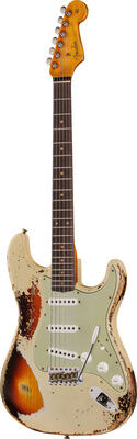 Fender 61 Strat SHR Aged V White 3TSB Aged Vintage White over 3