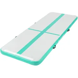 GYMNASTIKMATTE aufblasbar Airtrack 300x100x10 cm Mint-Grün
