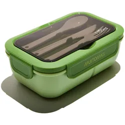 Muitomas Lunch Box Klein, Lunchbox, Schwarz, Grün, Mehrfarbig