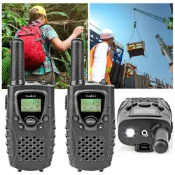 Nedis Walkie-Talkie Wiederaufladbare MicroUSB, 2,5 Stunden Sprechzeit, 8 km Reichweite, 8 Kanäle, 3 (8 km), Walkie Talkie, Schwarz