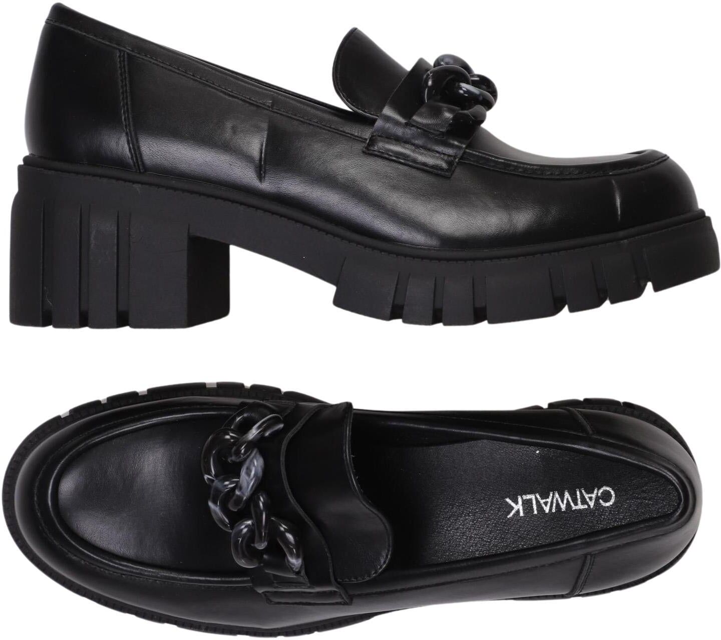 Catwalk Damen Halbschuh, Schwarz, Gr. EU 40, Kunstleder - Second Hand