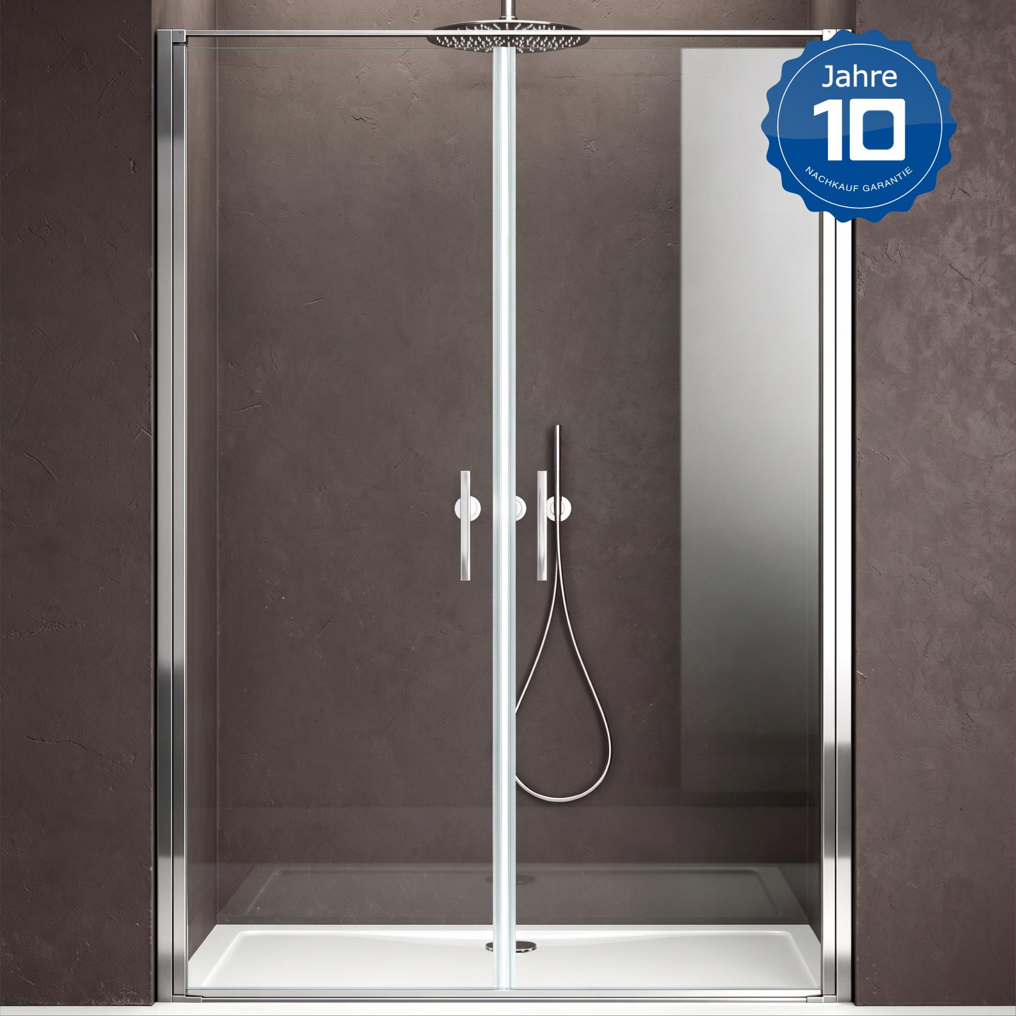 doporro Nischentür Nischendrehtür Duschabtrennung 120x195cm Großer Eintieg ESG-Sicherheitsglas Duschtür aus Klarglas Teramo66K