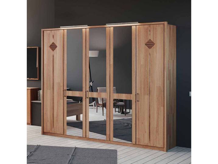 Pharao24 Kleiderschrank Racallo aus Massivholz