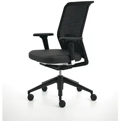 Vitra Bürodrehstuhl ID Mesh Rücken Netzgewebe schwarz, Designer Antonio Citterio, 59x97-109.5x66-79.5 cm