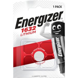 Energizer Knopfzelle CR1632, 130 mAh, Lithium