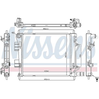 Nissens Kühler, Motorkühlung [Hersteller-Nr. 606399] für Hyundai