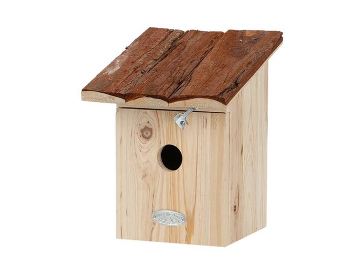 Esschert Design Nestkast koolmees boomschors dak