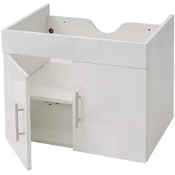 Décoshop26 - Waschtischunterschrank Hochglanz 60 cm weiß 04_0001250