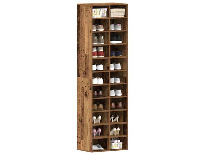 Armoire à chaussures vieux bois 54x34x183 cm bois ingénierie