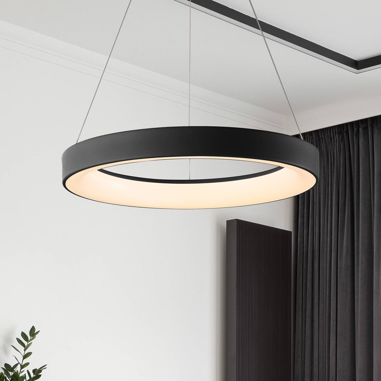 Mantra Iluminación Moderne Hanglamp, Zwart, Dimbaar, LED, Metaal