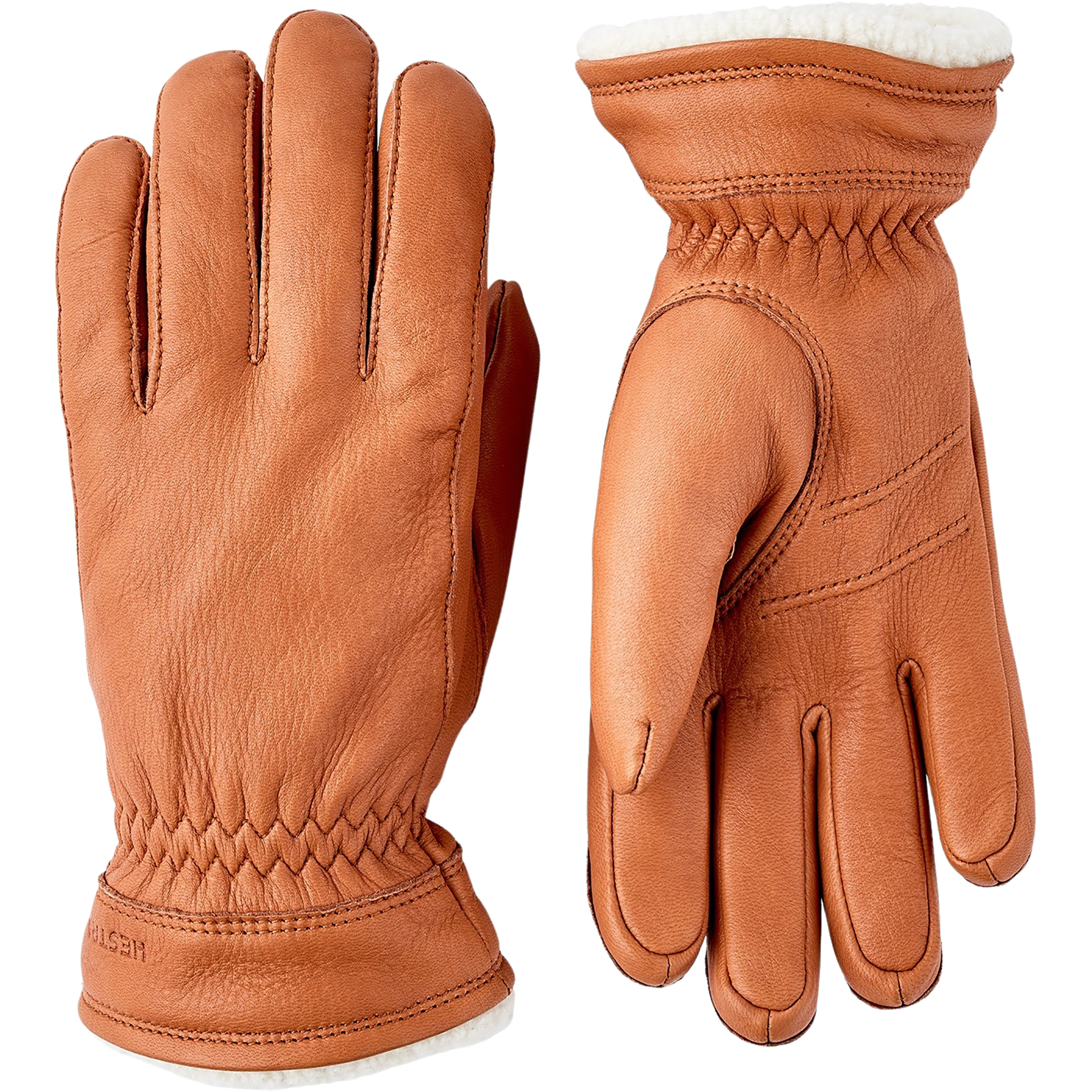 Hestra Buvika Deerskin Damen Fingerhandschuhe braun Größe 7 Lifestyle Isolierend Primaloft