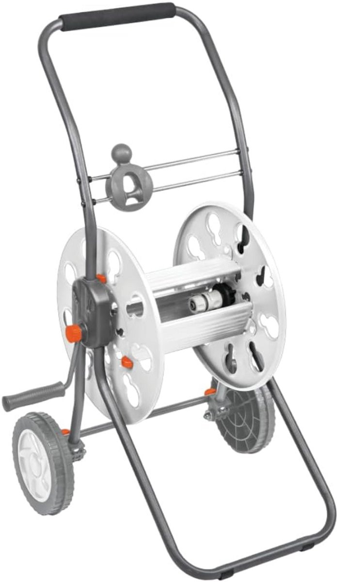 Slangwagen met 60 meter slang, sproeiset en accessoires voor eenvoudige beregening