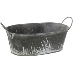 Krenz Schale Oval Steppengras Zink 27 cm (B)