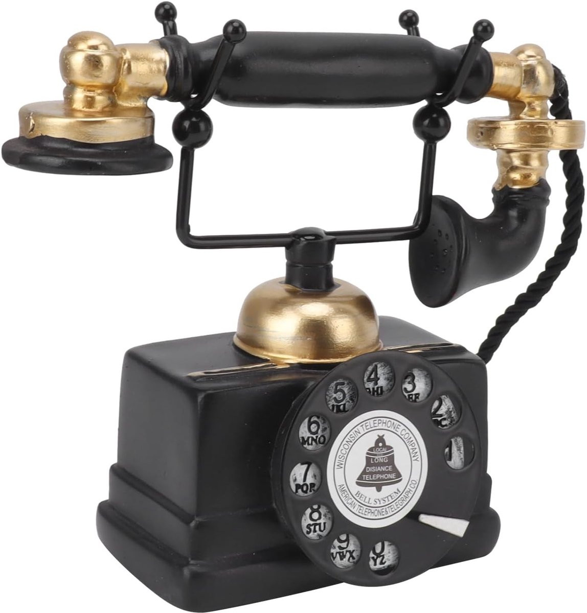 Vintage Europese Stijl Telefoon, Antieke Bureautelefoon met Draaischijf voor Thuis en Kantoor