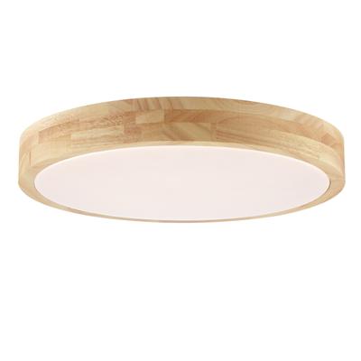 BRILLIANT LED Deckenleuchte "Moreen", beige (holz hell, weiß), 1, Ø 34cm H: 6cm, 1 Stk., Leuchten, Ø 34 cm, 2000lm, Lichtfarbe bei Montage wählbar, 2700K, 4000K, 6500 K, LED Deckenleuchte