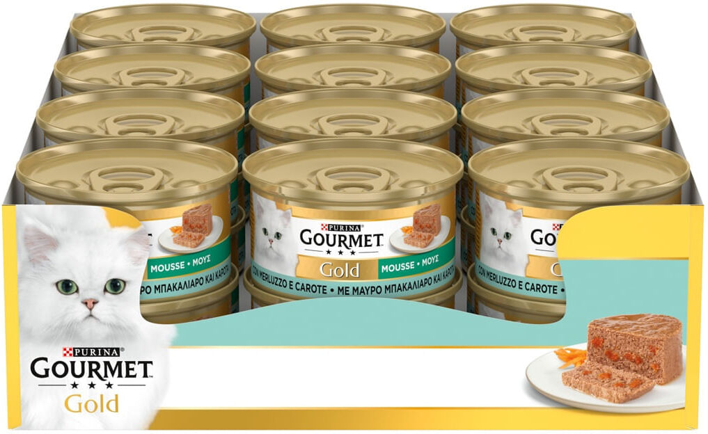 Gourmet Gold Mousse Lattina Multipack 24x85G MERLUZZO