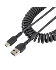 StarTech.com cavo USB 2.0 A C Nero A TO C CHARGING CABLE 1M -[3.3FT] COILED BLACK Kabel Digital/Daten 1 m (R2ACC-1M-USB-CABLE)