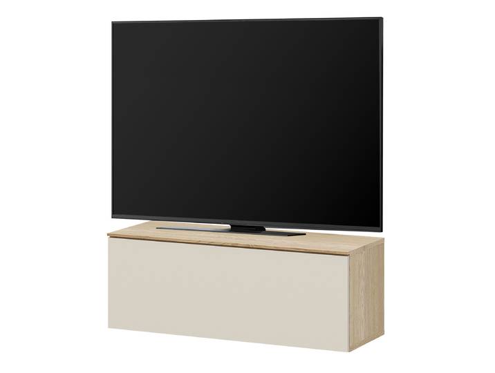 TV-Lowboard Spanplatte, beschichtet Braun/Kaschmir 80cm