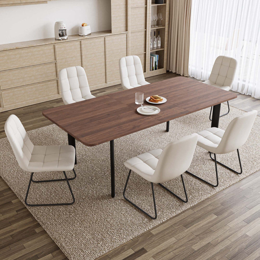 Latitude Run 6 -Person Drop Leaf Dining Set White 6