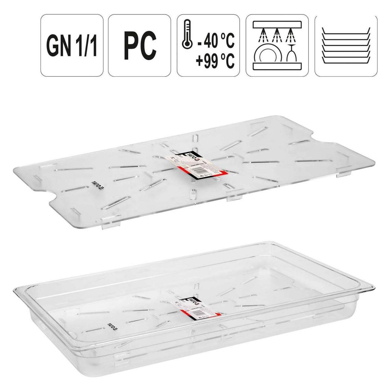 Yato Profi GN Gastronorm Abtropfgitter für Behälter Kunststoff 1/1 (24588440)