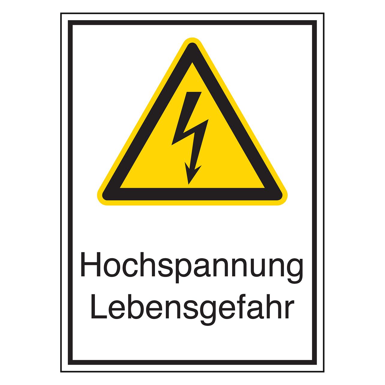 Brady STD-746-262X371-B7527, Warnschilder für Elektrische Einrichtungen - Hochspannung Lebensgefahr (801242)