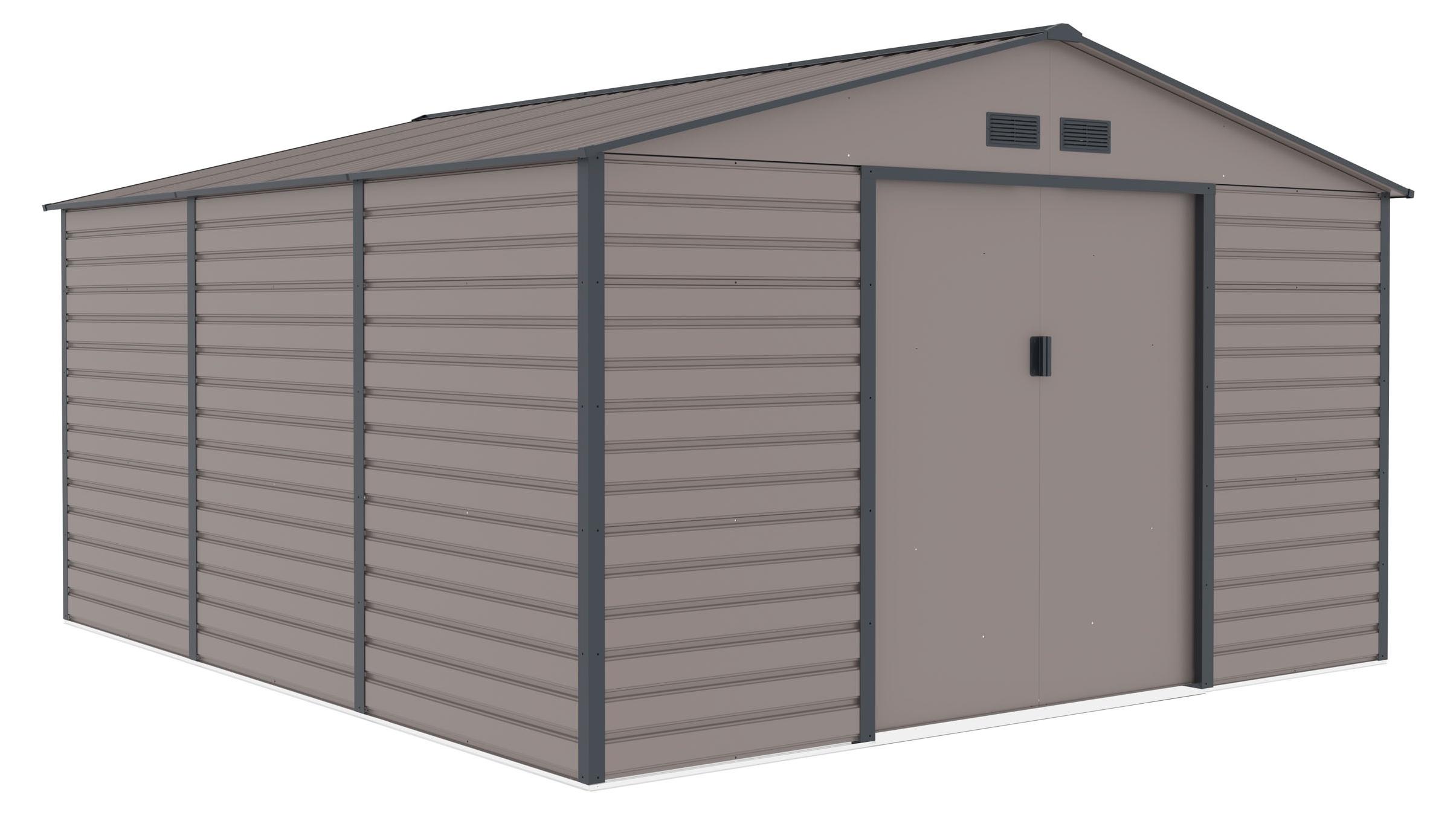 G21 Gartenhaus G21 GAH 1300 - 340 x 383 cm, grau G21-63900581