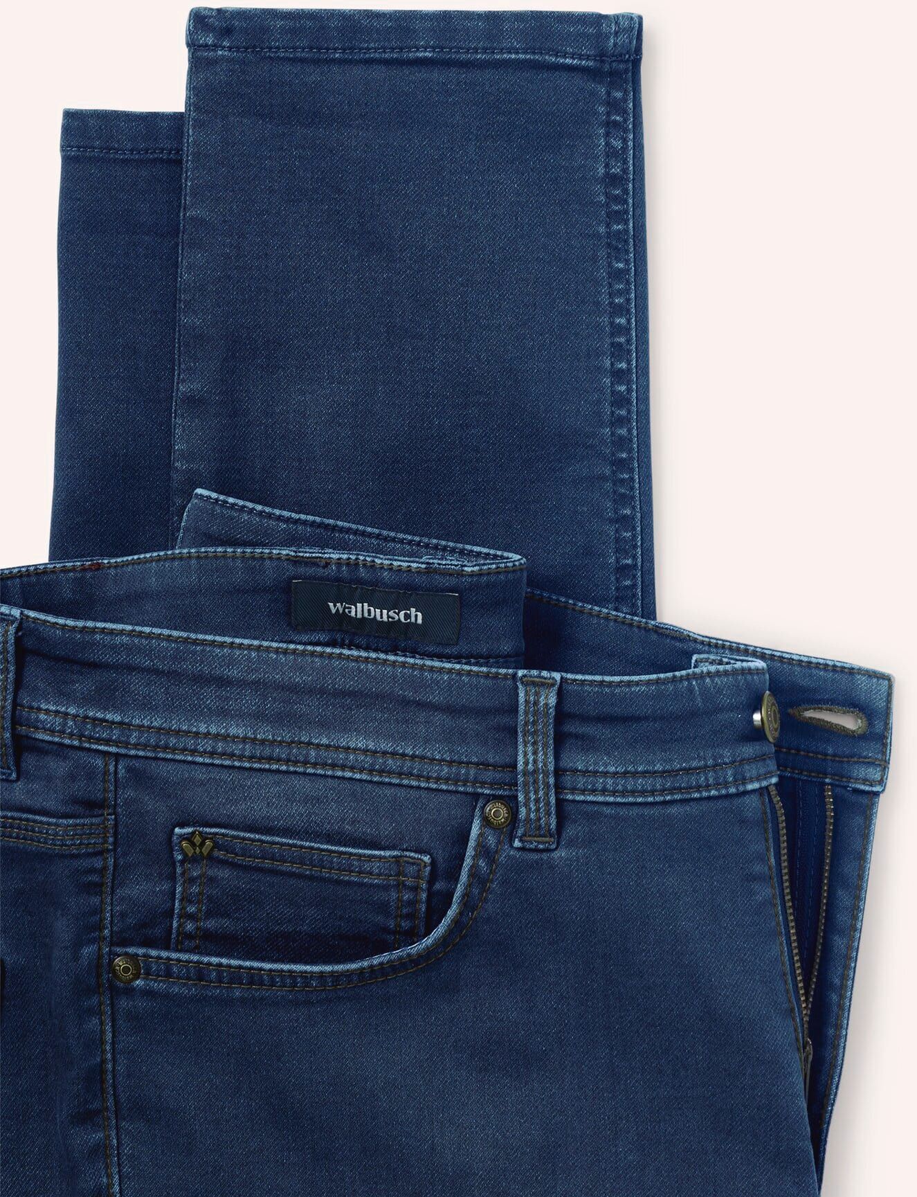 Walbusch Jogger-Jeans Superstretch, Regular Fit#normale Größen#schlanke Größen#untersetzte Größen, Farbe Blau, 29, super elastisch sportlicher Look Herren