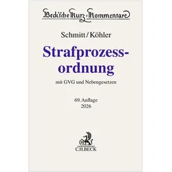 Strafprozessordnung. StPO, Fachbücher von Bertram Schmitt, Marcus Köhler