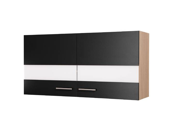 Armoire suspendue Merle 110cm Noir/Noir